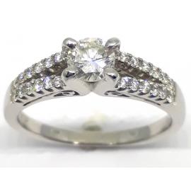 18ct White Gold Split Shoulders Diamond Ring TDW.28CT image