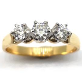 9ct 3 Diamond Ring TDW.50CT image