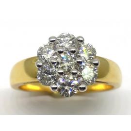 18ct Diamond Cluster Ring TDW 1.00CT image