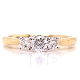 9ct Three Diamond Ring TDW 0.50ct image