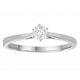 9ct White Gold Diamond Solitaire Ring TDW 0.25CT image
