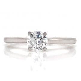 18ct White Gold Lab Grown Diamond Solitaire Ring TDW 0.50ct image