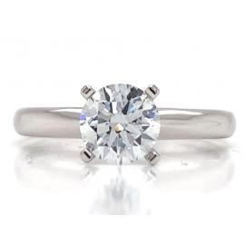 14ct White Gold Lab Grown Diamond Solitaire Ring TDW 1.05ct image