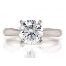 14ct White Gold Lab Grown Diamond Solitaire Ring TDW 1.53ct image