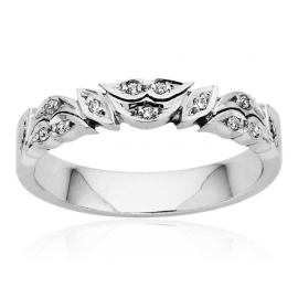 9ct White Gold Fancy Diamond Ring image