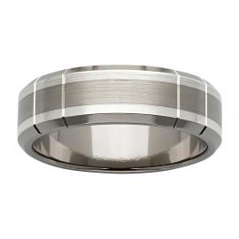 Titanium Sterling Silver 7mm Wedder image