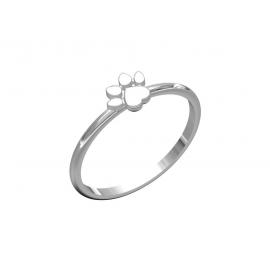 Sterling Silver Paw Print Ring image