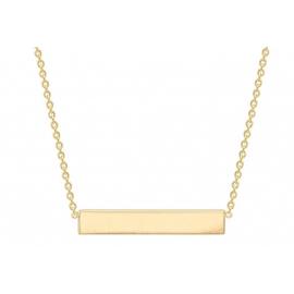 9ct Solid Bar Necklace 40cm image