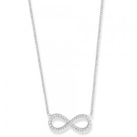 9ct White Gold Diamond Infinity Necklace TDW 0.10ct image