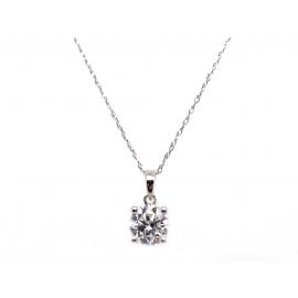 18ct White Gold Lab Grown Diamond Pendant TDw 1.00ct image