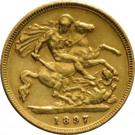 1897 Half Sovereign Coin image