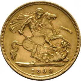 1899 Half Sovereign Coin image