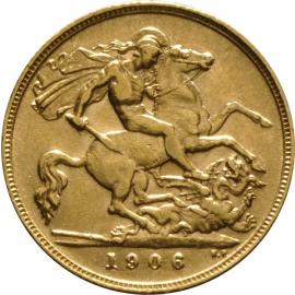 1906 Half Sovereign Coin image