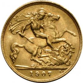1907 Half Sovereign Coin image