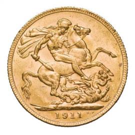1911 Half Sovereign Coin image