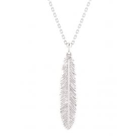 Sterling Silver Fantail/Piwakawaka Feather Hook Necklace image