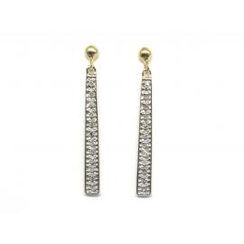 9ct Diamond Long Drop Earrings TDW 0.10ct image