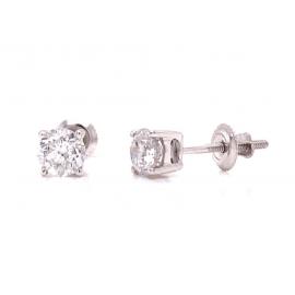 14ct White Gold Diamond Earrings TDW 1.00ct image