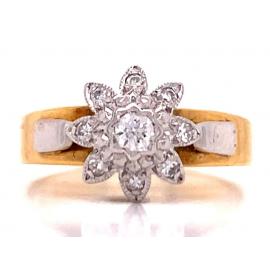 18ct Diamond Cluster Ring TDW 0.16ct image