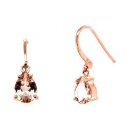 9ct Rose Gold Morganite Drop Earrings image