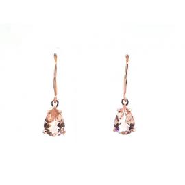 9ct Rose Gold Morganite Drop Earrings image