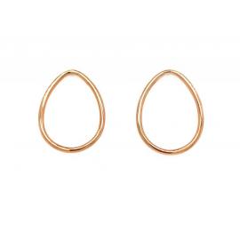9ct Open Teardrop Tube Earrings image