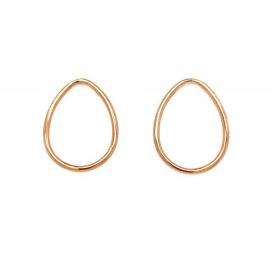 9ct Open Teardrop Tube Earrings image