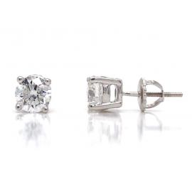 14ct White Gold Lab Grown Diamond Earrings TDW 1.50ct image