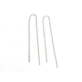 Stg Long Drop Thread Earrings image