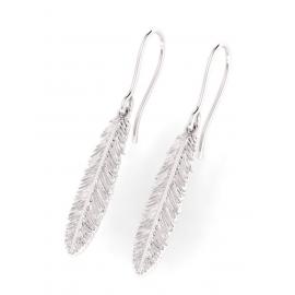 Sterling Silver Fantail/Piwakawaka Feather Hook Earrings image