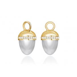 Kagi SIlver Acorn Ear Charms image