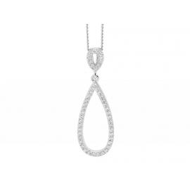 Ellani Stg CZ Open Teardrop Pendant image