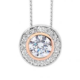 Ellani Stg CZ Halo Pendant image