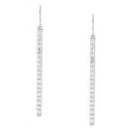 Ellani Stg CZ Bar Drop Earrings image