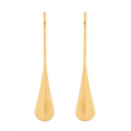 Ellani Stainless Steel Gold Plated Long Drop Earrings image