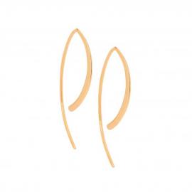 Ellani Rose Plated Stainless Steel Curve Earrings image