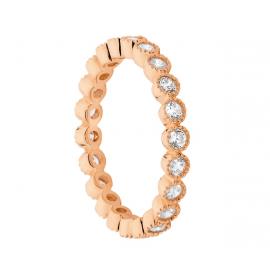 Ellani Rose Gold Stg CZ Eternity Ring image