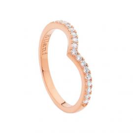 Ellani Rose Gold Plated Stg CZ Stacker Ring image