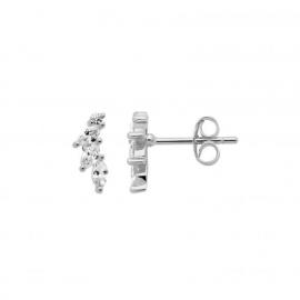 Ellani Stg CZ Leaf Earrings image