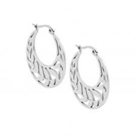 Ellani Stainless Steel Leaf Cutout Earrings image