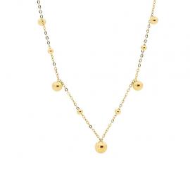 Ellani Rose Plated Stainless Steel 5 Ball Necklace image