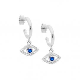 Ellani Stg CZ Eye Earrings image