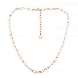 Ellani Rose Gold Plated Stainless Steel Paperclip Chain image
