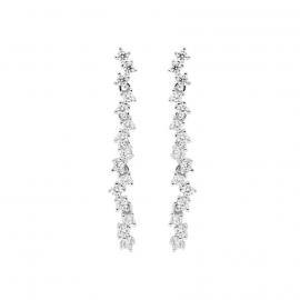 Ellani Stg CZ Staggered Drop Earrings image