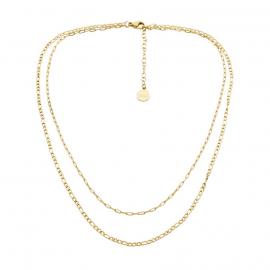 Ellani Gold Plated Stainless Steel Dual Layered Chain image