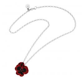 Karen Walker Stg Garnet Enamel Flower Pendant image