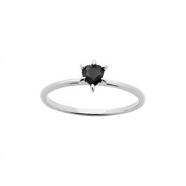 Karen Walker Stg Onyx Cupid's Heart Mini Ring image