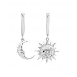 Karen Walker Stg Sun & Moon Hoop Earrings image