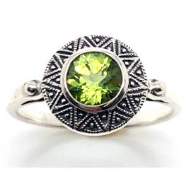 Sterling Silver Peridot Ring image