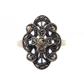 Sterling Silver Marcasite Dress Ring image